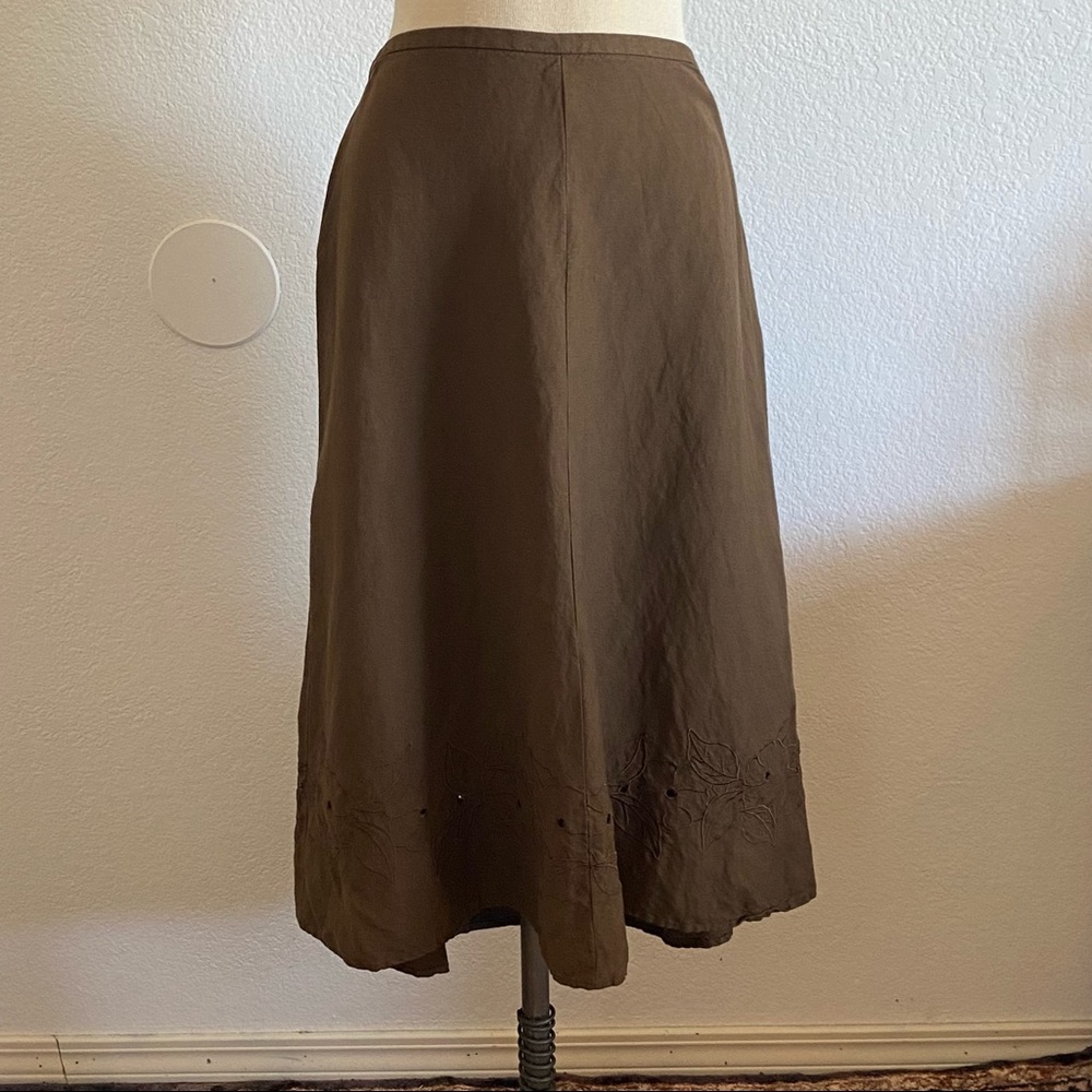 NortonMcNaughton linen blend Midi Skirt size 10p